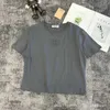 T-shirt femme designer 24 début printemps nouvelle lettre brodée logo court classique décontracté mode polyvalent t-shirt OY6V