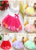 Babies Princess Girls Flower Dress 3D Rose Flower Baby Girl Tutu Dress with Colorful Petal Lace Dress Bubble Kjol Baby Clothes M25314784