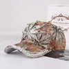 Casquettes de balle Casquette de luxe légère à paillettes, perles de loisirs en plein air, chapeau Hip Hop réglable pour femmes, incrustation de diamants, décoration brillante