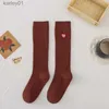 Kids Socks Fashion Kids Girls Knee High Socks Cartoon Bear Embroidery Cotton Socks For Girls Long Tube Sock Children School Socks 1-8Years yq240314