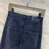 Jeans da donna Niners a gamba larga Lunghezza media Versione slim Tinta unita Design con doppia tasca Caldo e confortevole 2024 Primavera/estate