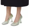 Luxus-Designer-Pumps für Damen, Satin, Wasserdiamant, dekorativ, runde Zehenpartie, modisch, lässig, elegant, klassische Hochzeitsschuhe mit hohem Absatz