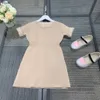 Luxury girls Jersey dresses Double sided use girl skirt Princess dress Size 100-160 CM kids designer clothes Knitted baby frock 24Mar