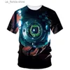 Męskie koszulki Męskie Osobowość T-shirt 3D High Definition Camera Wzór Summer Mash