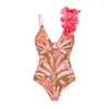 Swimwear femminile 2024 retrò con una gonna da bagno con una gonna da bagno con spalla da bagno floreale da bagno Domining da bagno abiti da bagno