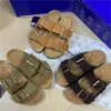 Designer klompen pantoffels designer sandalen zachte slides gesp voorraad sliders bont koeienhuid outdoor casual schoenen