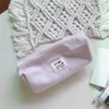 Torebki kosmetyczne koreańska mała w kwiatowa torba dla kobiet mini słodka bawełniana tkanina toaletowa ołówek makijaż organizator szczotki