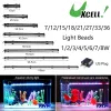 Lightings UXCELL 15116CM Aquarium LED Light Full Spectrum Fish Tank 736 Light Beads Decor Colorful Lighting Lamp Plant Grow Tools