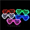 Fête faveur lunettes de lumière LED clignotant en forme de coeur lunettes de soleil Flash danses lunettes lumineuses Festival décoration cadeaux LT839