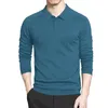 Autumn Polo Sweater Shirts Men Basic Long Sleeve pullovers Slim Fit Business Dikke Classic Polo Male Wintergrootte S-3XL 240326