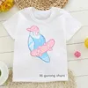 Camisetas para meninos / meninas engraçado pássaro amor scooter gráfico infantil camiseta casual meninos / meninas roupas adequadas para bebês camisetas ldd240314