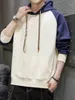 Men's Tracksuits 2022 Spring HipHop Hooded Hoodie Mens Patchwork Hoodies Sweatshirts Men Black Couple Streetwear Hoody M-3XLL2402