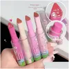 Lip Gloss Flor Amor Espelho Água para Mulheres Brilhante Vidro Coração Forma Batom À Prova D 'Água Cristal Jelly Plumper Gl Z3J2 Drop Delivery Ot3Zr