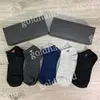 Chaussettes de Sport de marque pour hommes, chaussettes de styliste avec lettres imprimées, chaussettes d'été respirantes, chaussettes courtes en coton