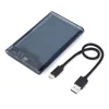 Boîtier de disque dur externe USB3.0 à type-c de 2.5 pouces, boîtier de disque dur SSD de 8 to, Transparent, Plug And Play pour ordinateur portable