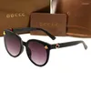 Sonnenbrille 2024 Designer Luxus Frauen GGities Männer Brillen Outdoor Shades PC Rahmen Mode Klassische Dame Sonnenbrille Spiegel Für