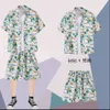 Summer Beach Set Mens Blossom Shirt Short Sleeve Casual Sports Shorts Hawaii Sanya Vacation Two Piece