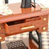 Boxes Music Machine Box Sewing Vintage Sartorius Mini Musical Toy Decor Sweing Simulation Model Retro Mechanism Statue Cranked Hand