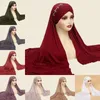 Roupas étnicas Moda Islâmica Festa Headwraps Árabes Xales Turban Caps Ramadan Eid Mulheres Muçulmanas Hijab Luxo Diamantes Cachecol Malásia