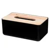 ティッシュボックスナプキン新しいモダンな家庭用シンプルな木製カバー描画紙箱リビングルームデスクトップホームキッチンペーパーナプキンホールドラーストレージボックス