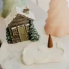 Burners Log Cabin Incense Burner Resin Christmas Village House With 2 Incense Cone Chimney Incense Fragrance Stick Holder For Home Decor