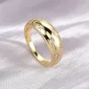 Bague épaisse étoile de cristal pour femmes, Vintage, tendance, or jaune 14k, zircone, bagues empilables, accessoires Punk, bijoux rétro