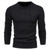 Maglioni da uomo 2024 Pullover Maglione di colore solido O-Collo Geometria Uomo Moda casual Slim Abbigliamento uomo 3XL