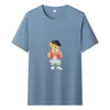 Nowa koszulka koszulka dla kobiet z krótkim rękawem, koszulka z nadrukiem dla zwierząt 2024, 100% wysokiej jakości bawełniana top