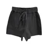 Women's Shorts Washed Denim Elastic Waist Bandage Loose Short Knit Casual Pants Women Romper