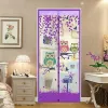 Curtains 24 Color Summer Anti Mosquito Insect Fly Bug Curtains Magnetic Tulle Mesh Net Automatic Closing Door Curtain Owl Kitchen Curtain