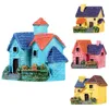 Garden Decorations 4 Pcs Miniature Villa Villas Resin Crafts Rural Micro Landscape Decor House Bonsai