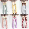 어린이 양말 1Pair Children Socks Long Socks 소녀 만화 무릎 양말 무료 크기 크기 3-12 년 아이 YQ240314