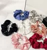 2024 Scrunchie bandeaux lisses filles bandes de cheveux élégant satin grand anneau fille tissu anneau rouge élastique cheveux accessoires