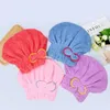 Ręczniki kobiety suszące włosy kapelusz miękki chłonny szybki sucha czapka solidna kolorowa bownot turban akcesoria łazienkowe produkty łazienkowe