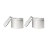 Bouteilles de stockage 60ml Conteneurs en aluminium Couvercle à vis Vide Fleur Thé Pots de bonbons Pots de crème cosmétique en métal Argent Accessoire Bougie Boîtes Boîtes