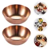 Plates 2 Pcs Seasoning Dish Tray Bowl Japanese-style Flavor Stainless Steel Spice Plate Appetizer