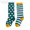 Kids Socks Cute Unisex Childrens Stripe Dots Socks For Boy Girl Toddler Kids Harajuku Funny Colorful Knee Socks Happy Color Sokken 1-8T YQ240314