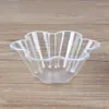 Bowls 100Pcs 320Ml Trumpet Shaped Disposable Ice Cream Bowl Transparent Plastic Plum Shaving