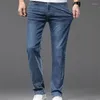 Jeans pour hommes 2024 jambe droite taille moyenne pleine taille pantalon décontracté ample