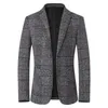 Autumn Men Plaid Blazers Suits Jackets Male Korean Design Blazers Coats Spring Business Casual Slim Fit Blazers Men Clothing 240304