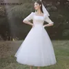 White Satin Wedding Dresses for Bride Formal Evening Elegant Mesh French Simple Hepburn Style Super Fairy Summer Dress Women 240314