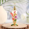 60 X Creative Narcissus Flower Style Enamel Color Craft Cone Perfume Essential Oil Glass Bottle 25ml Empty Cosmetic Decorative Bottle