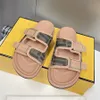 10A Top Quality Feel Sandal Summer Summer Casual Shoes Piscine Canvas Luxurys Designer Lady Sunny Gentine Leather Beach Slide Classic Womens Mens Sliders Gift with Box