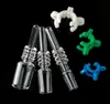 10mm 14mm 18mm mannelijke Quartz Tip voor siliconen pijp Kit met plastic keck clips quartz banger rook accessoire rook pijp3973607