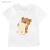 T-shirt Hot Summer ChildrenS Cartoon Teddy Bear Stampa grafica T-shirt Ragazzi e ragazze Bianco O Collo Abbigliamento casual Top Kid Abbigliamento carino ldd240314