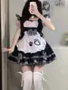 Basic Casual Dresses Japanese Lolita Kawaii Midi Dresses Women 2023 Cat Cosplay Bow Short High waist roupas Feminina Vestidos Cortos Y2k Party DressL2403