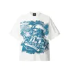 24SS高品質のコットンTシャツグラフィティ半袖Hiphop Street Men女性特大の丸い首Tシャツ