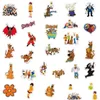 Autocollants de voiture 50 pièces/lot nouveaux cadeaux Scooby-Doo fournitures de fête Scoob jouets Merch autocollant en vinyle pour enfants adolescents Lage planche à roulettes Iti Cool Anim Otr5C