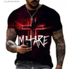 Men's T-Shirts Christian Mens Clothing T Shirts Oversized Vintage T Shirt Gothic Jesus Christ Cross 3D Print O-neck Tops Hip Hop Short Slve Y240314