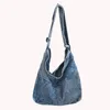 Bolsa feminina vintage tote bolsa grande capacidade crossbody estilingue versátil retro mensageiro denim ombro viagem trabalho